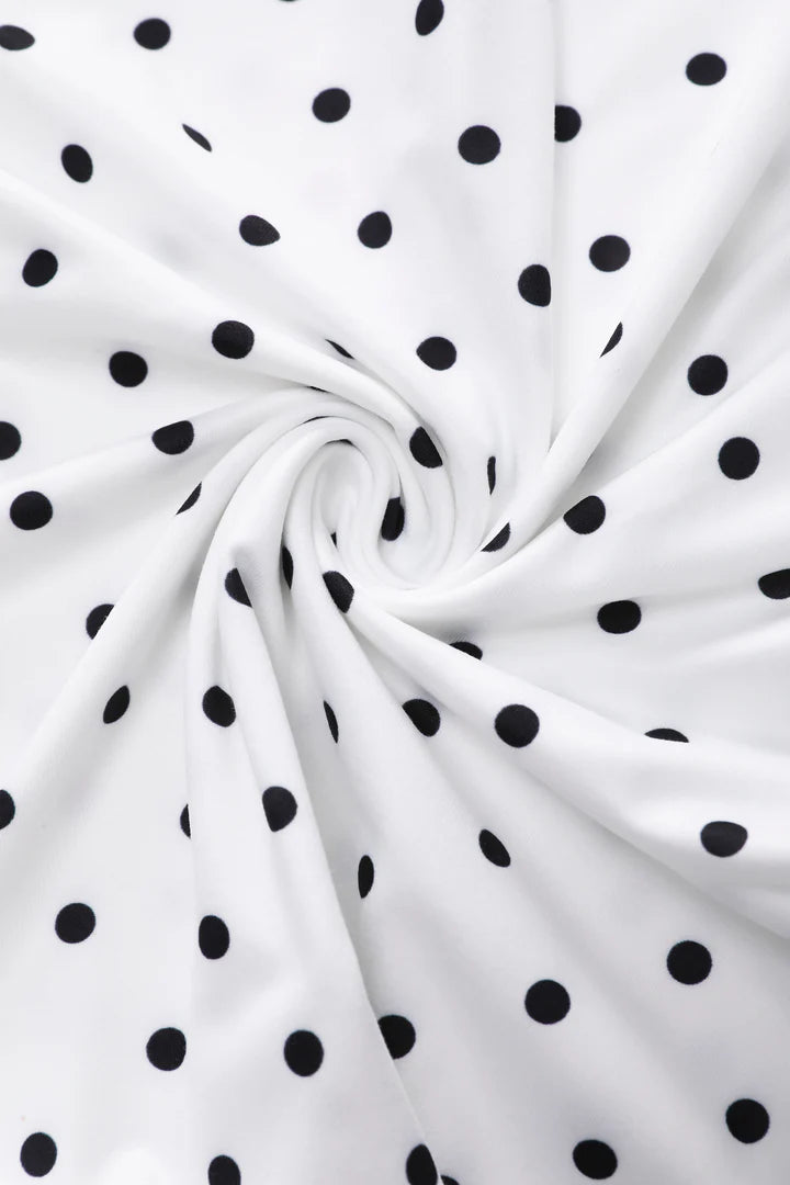PREORDER - Matilda White Polka Wrap Dress - Expected dispatch date 3rd June