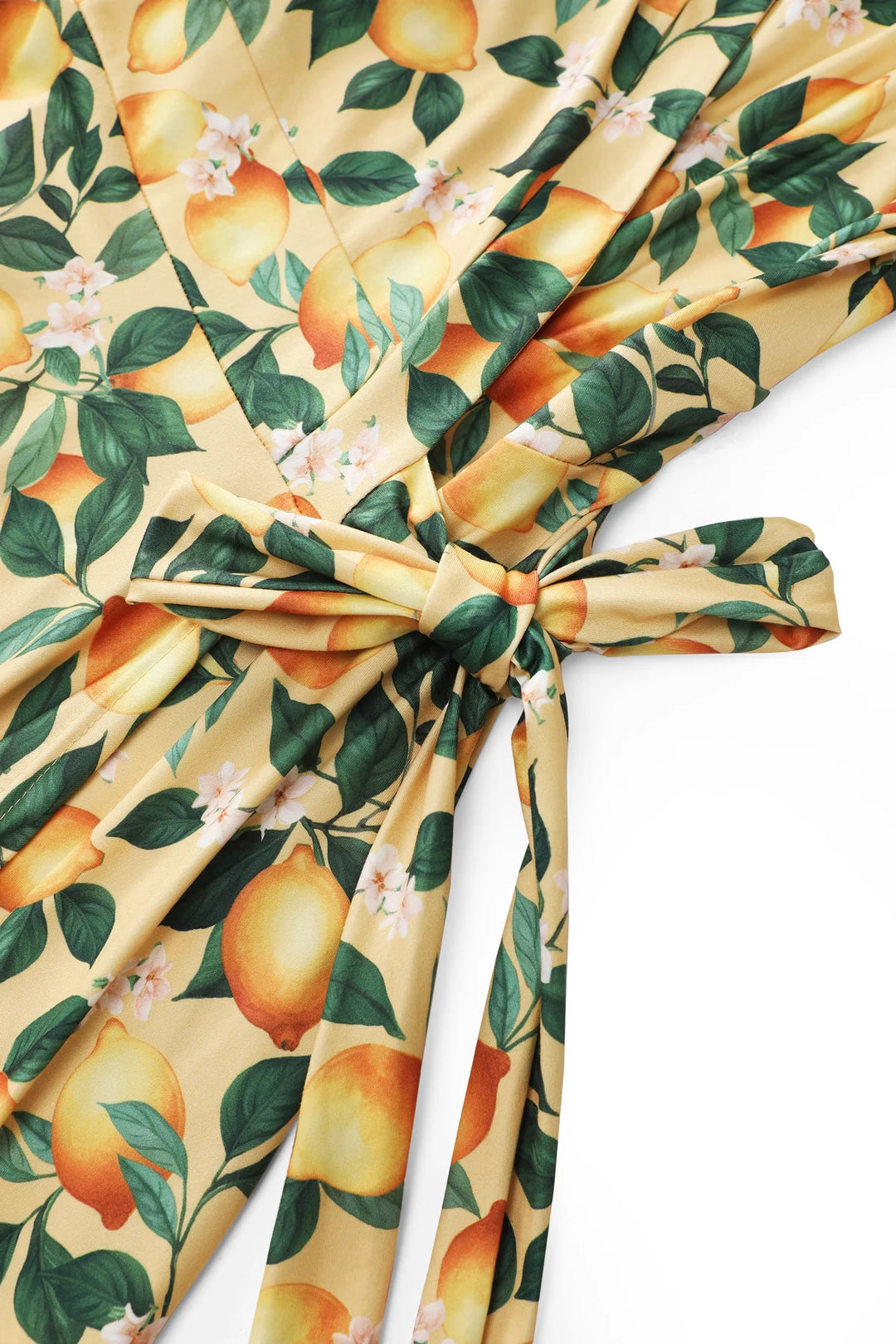 PREORDER - Matilda Yellow Lemon Wrap Dress - Expected dispatch date 1st of July
