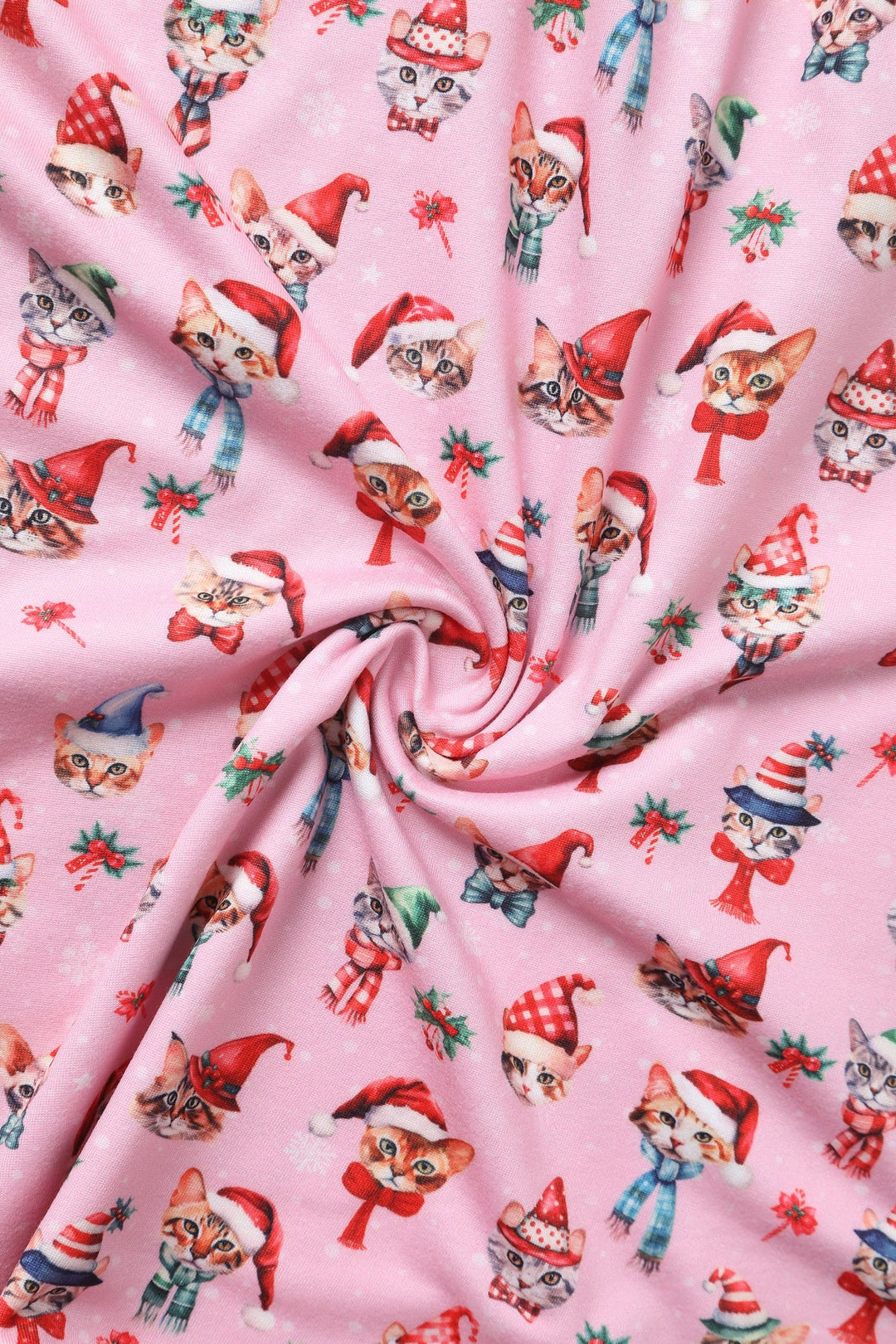 PREORDER - Billie Pink Christmas Cat Dress - Estimated dispatch 30th of October