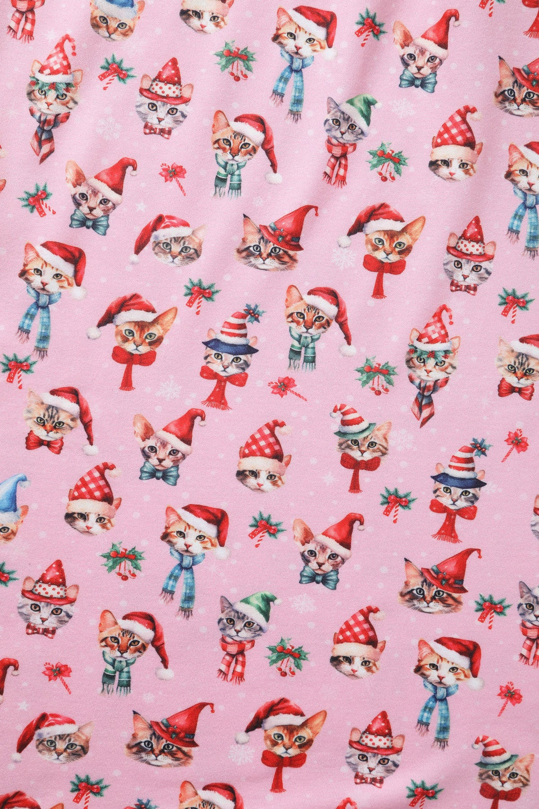 PREORDER - Billie Pink Christmas Cat Dress - Estimated dispatch 30th of October