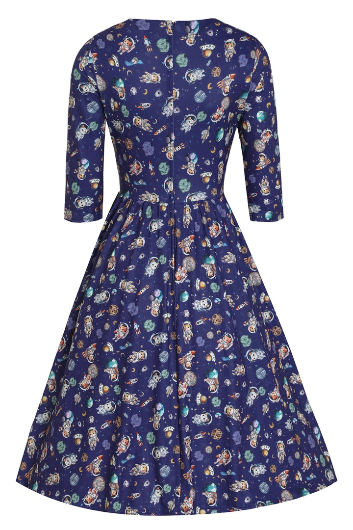 PREORDER - Billie Space Cats Dress - Expected dispatch date 3rd of June