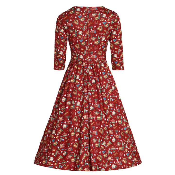 PREORDER - Billie Red Christmas Fair Dress - Estimated dispatch 30th of October