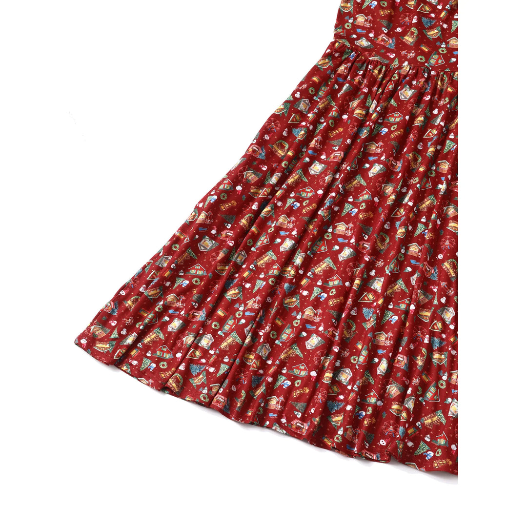 PREORDER - Billie Red Christmas Fair Dress - Estimated dispatch 30th of October