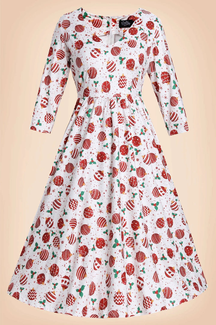 PREORDER - Billie Red Bauble Dress - Estimated dispatch 5th of November