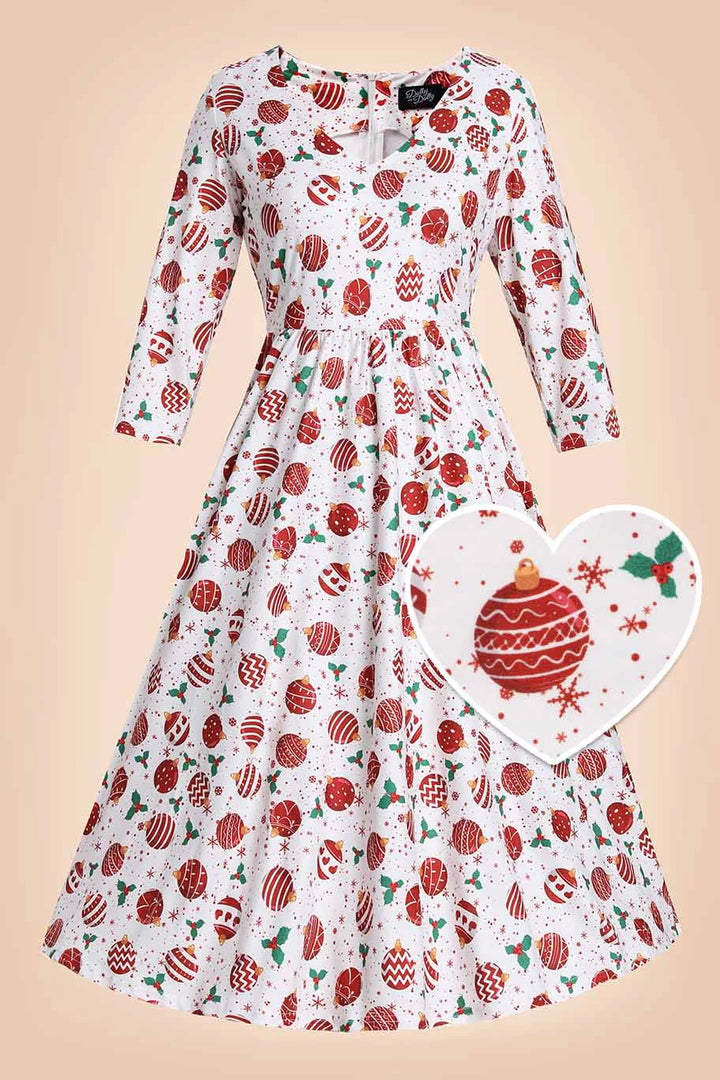 PREORDER - Billie Red Bauble Dress - Estimated dispatch 5th of November