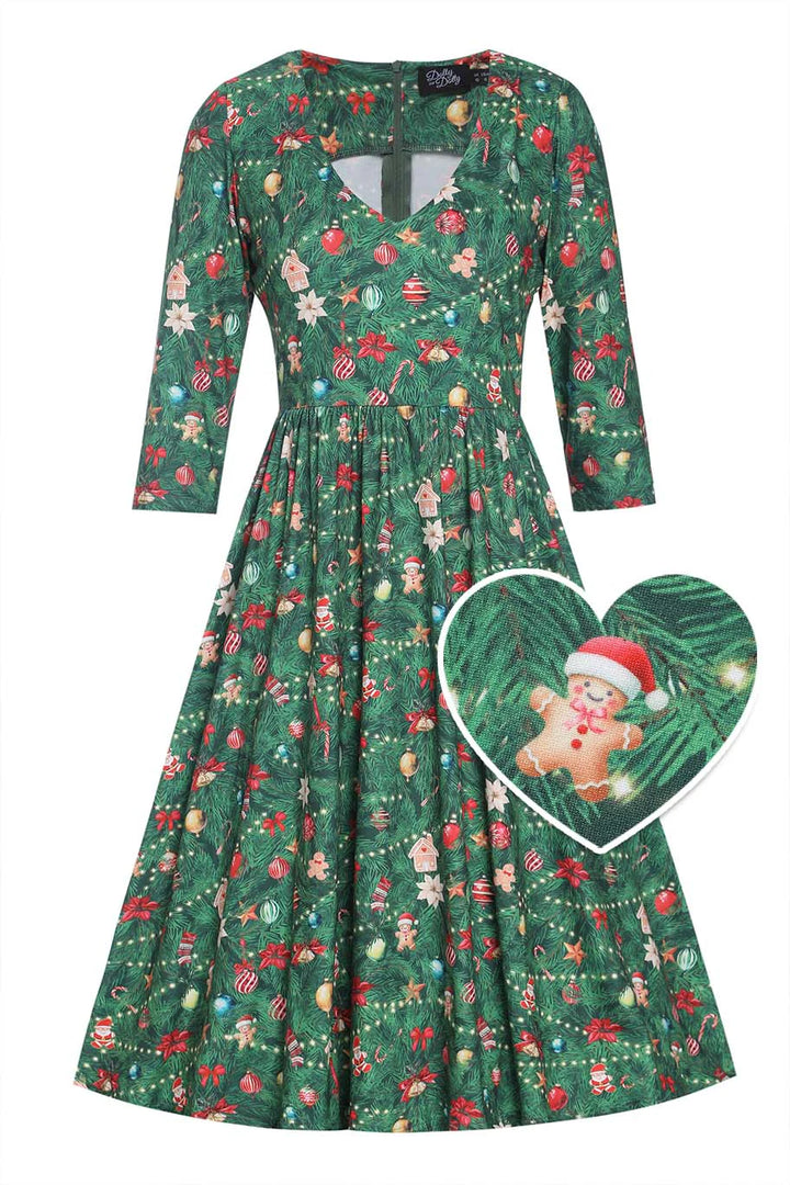 PREORDER - Billie Christmas Tree Dress - Estimated dispatch 5th of November