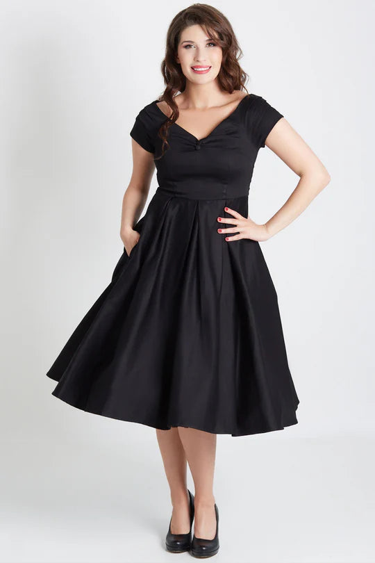PREORDER - Lily Dress in Black - Estimated dispatch 21st October