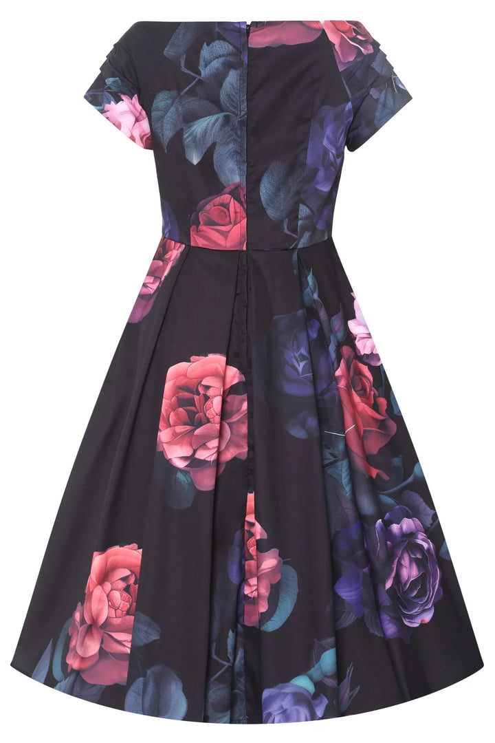 PREORDER - Lily Black Peony Dress - Expected dispatch 3rd of June