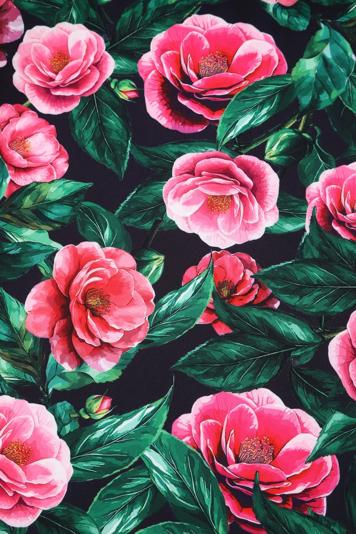 PREORDER - Lily Pink Camellia Swing Dress - Expected dispatch 15th of September
