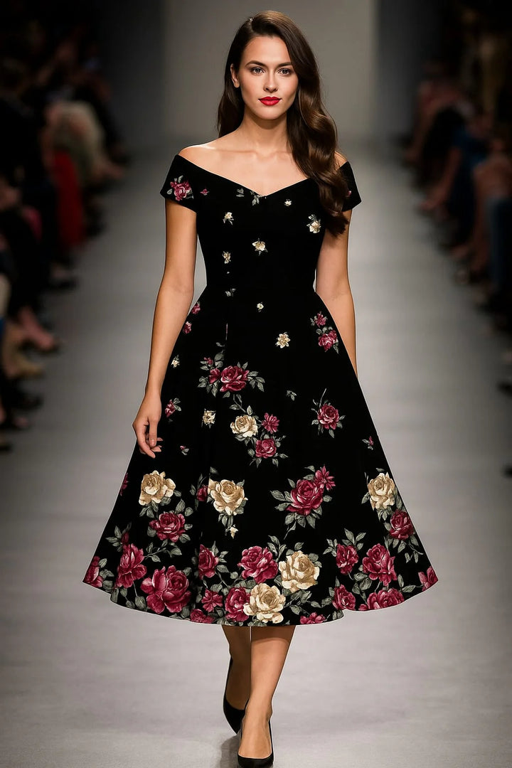 PREORDER - Lily Midnight Rose Dress - Expected dispatch 9th October