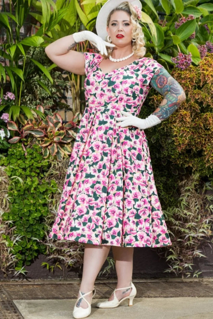 PREORDER - Lily Pink Poppy Swing Dress - Expected dispatch 15th of September