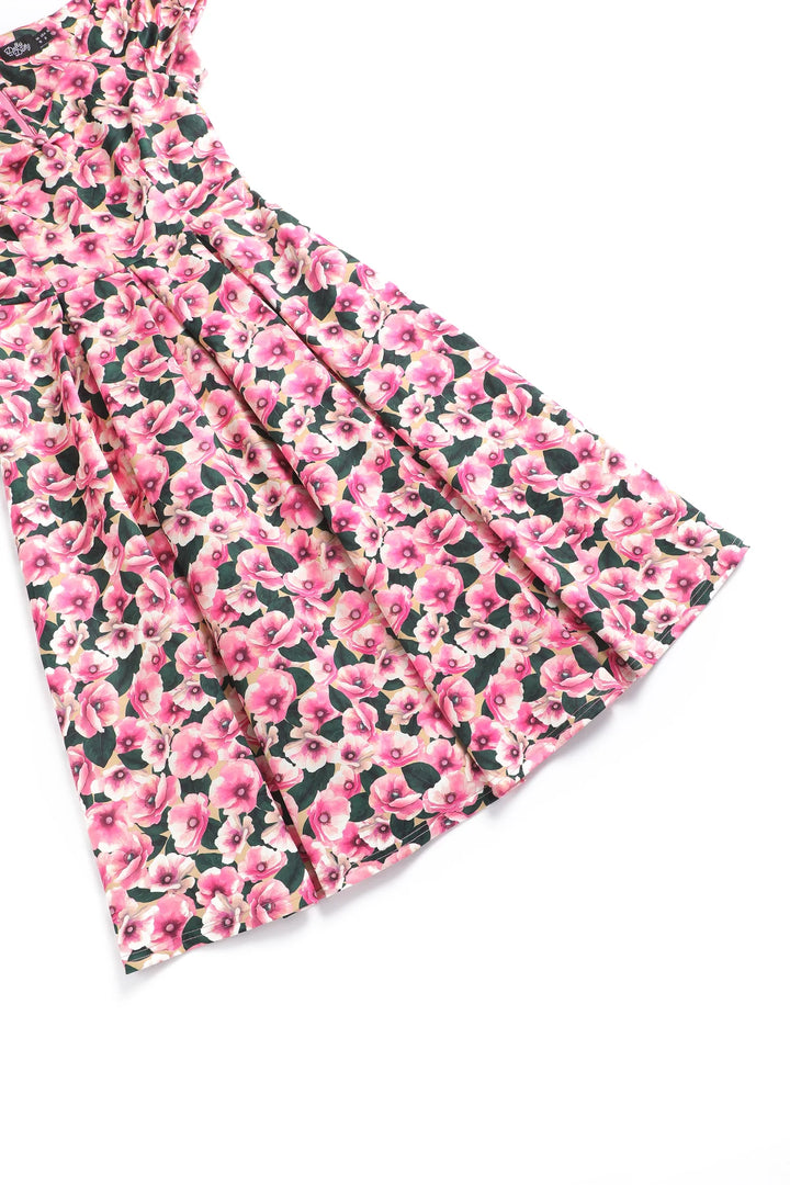 PREORDER - Lily Pink Poppy Swing Dress - Expected dispatch 15th of September