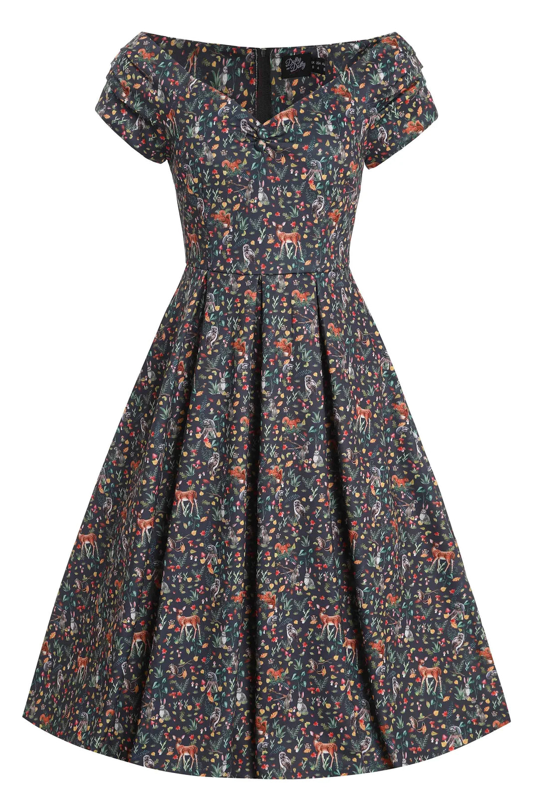 PREORDER - Owl & Deer Swing Dress - Expected dispatch 6th of August