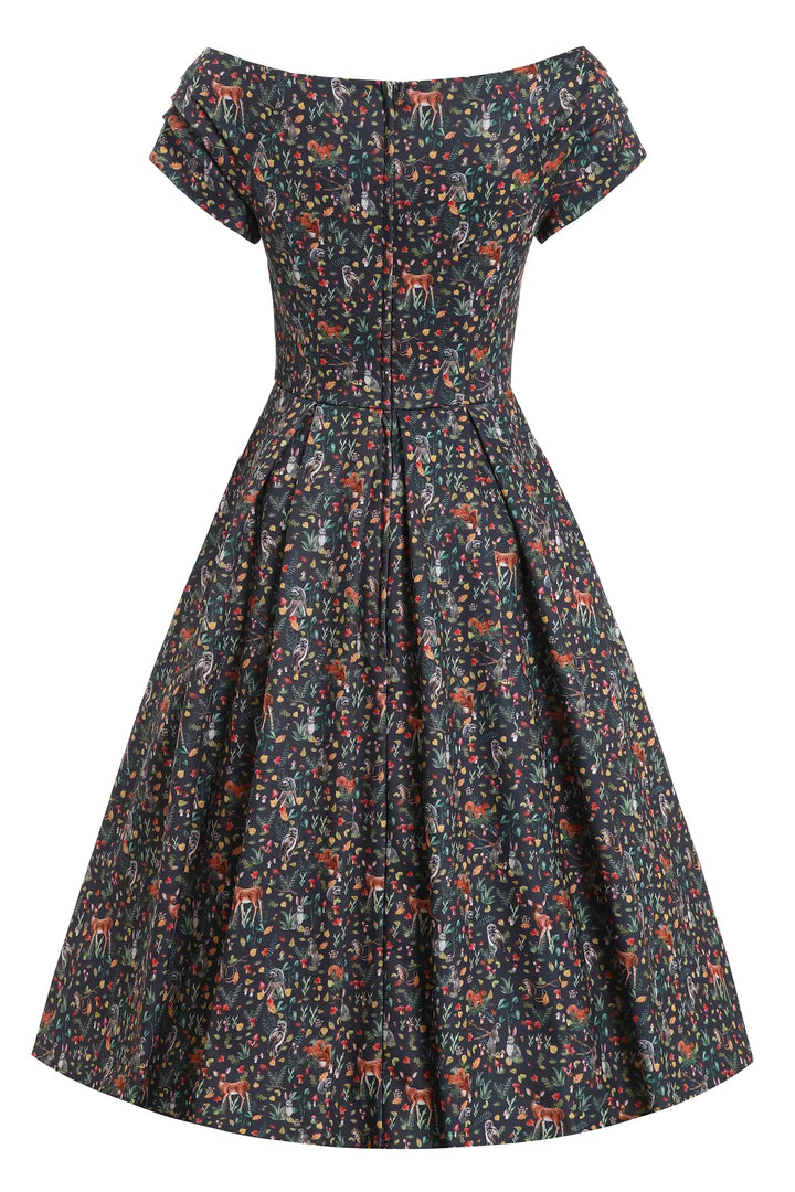 PREORDER - Owl & Deer Swing Dress - Expected dispatch 6th of August