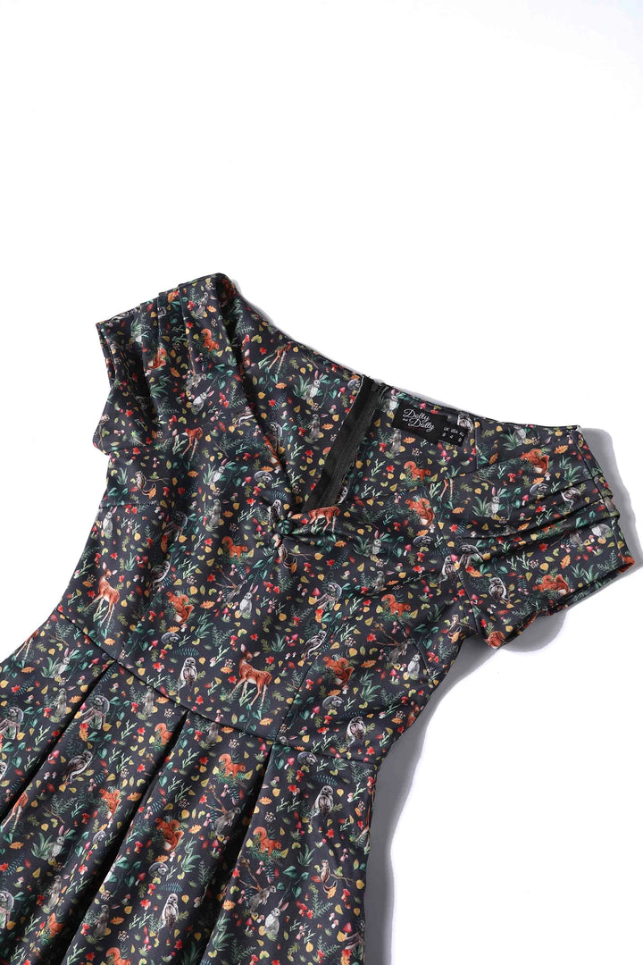 PREORDER - Owl & Deer Swing Dress - Expected dispatch 6th of August