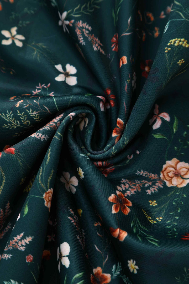 Lily Emerald Floral Swing Dress - Preorder for dispatch 12th of September
