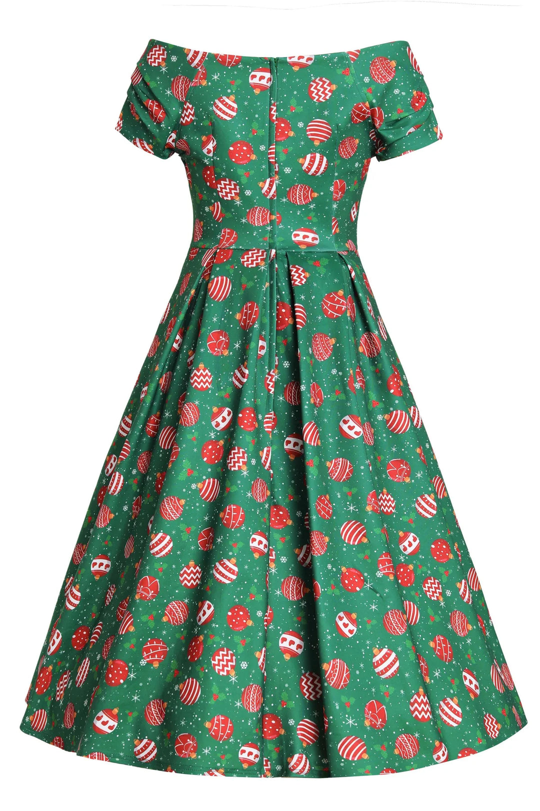 PREORDER - Lily Green Bauble Swing Dress - Estimated dispatch 5th of November