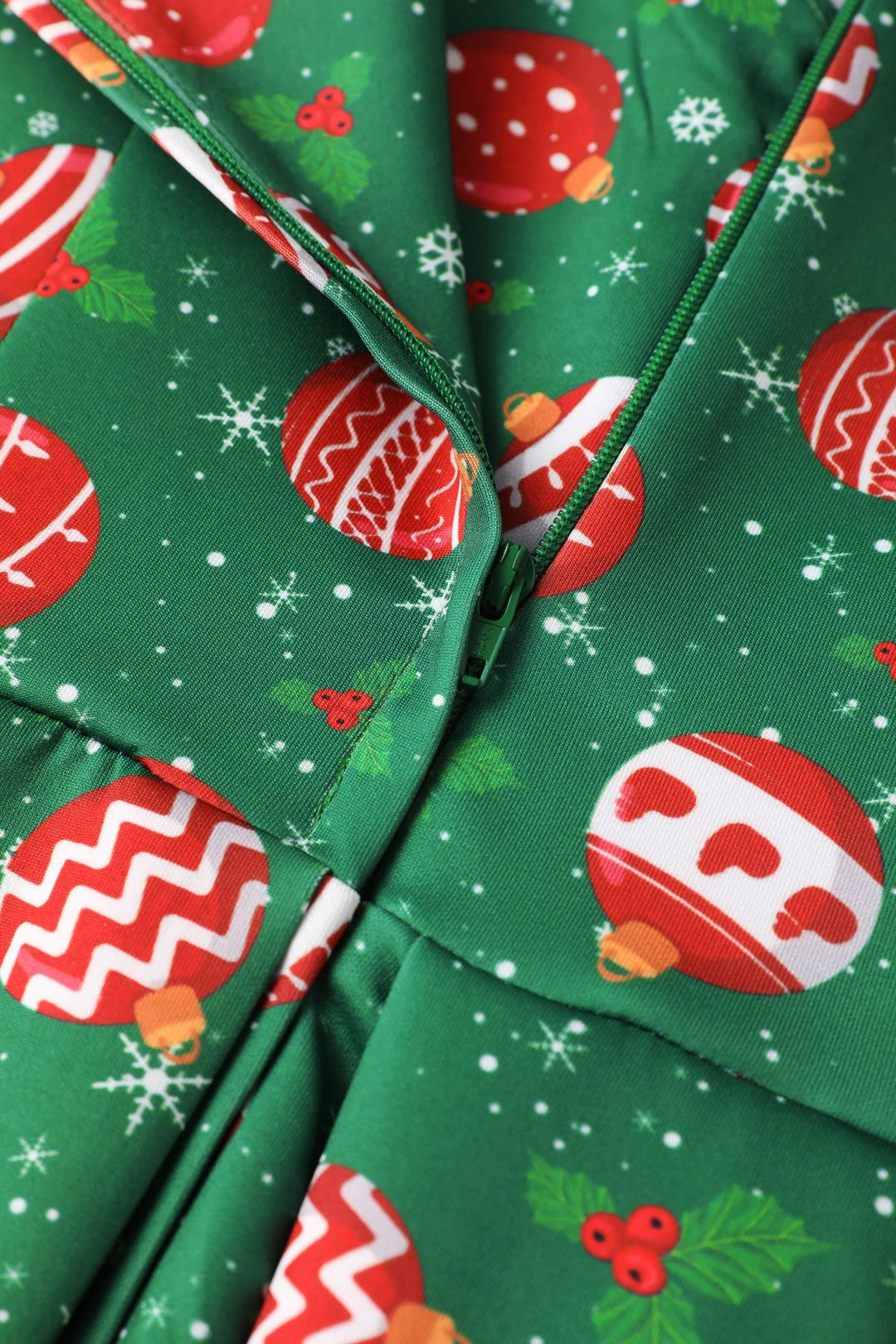 PREORDER - Lily Green Bauble Swing Dress - Estimated dispatch 5th of November