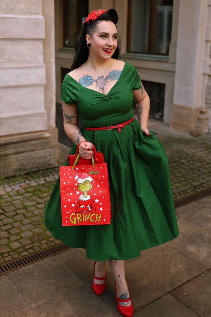 PREORDER - Lily Emerald Green Swing Dress - Expected dispatch 15th of September
