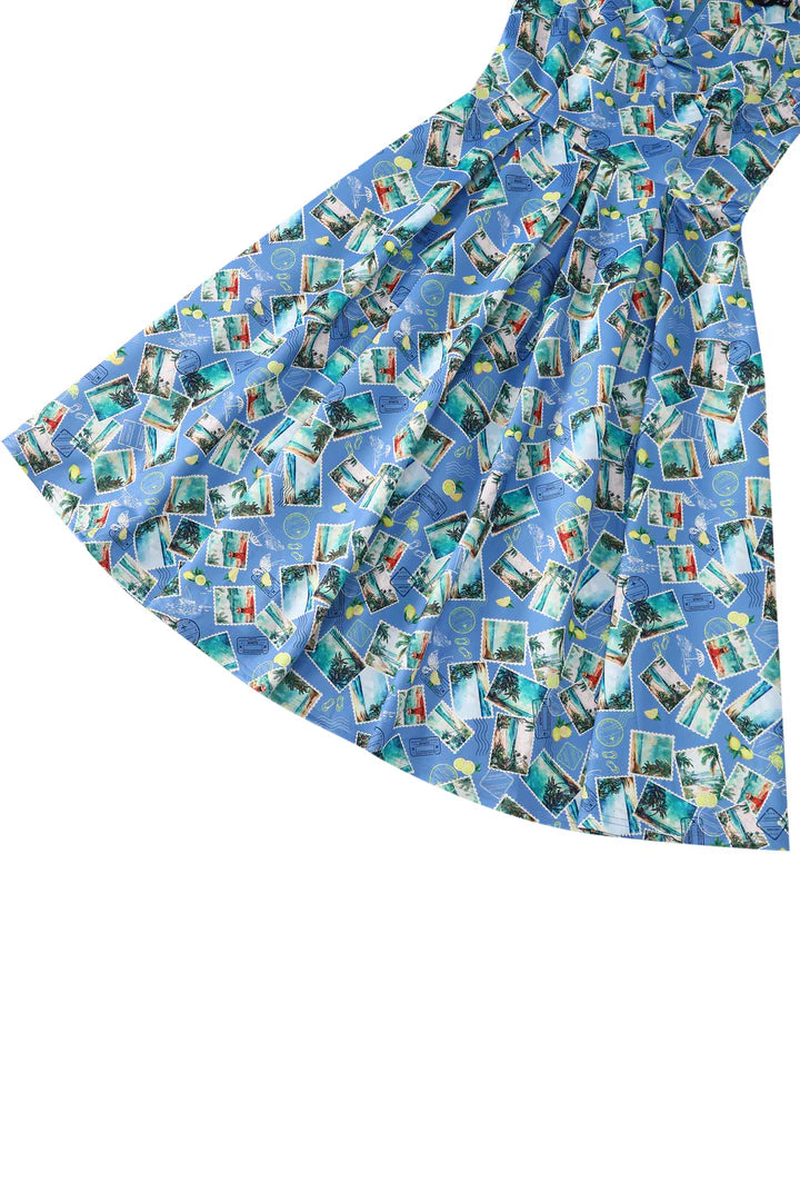 Lily Stamp Swing Dress - Preorder for dispatch 12th of September