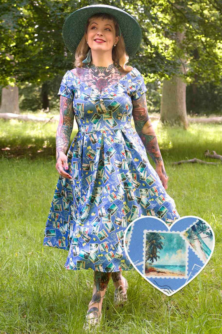 Lily Stamp Swing Dress - Preorder for dispatch 12th of September