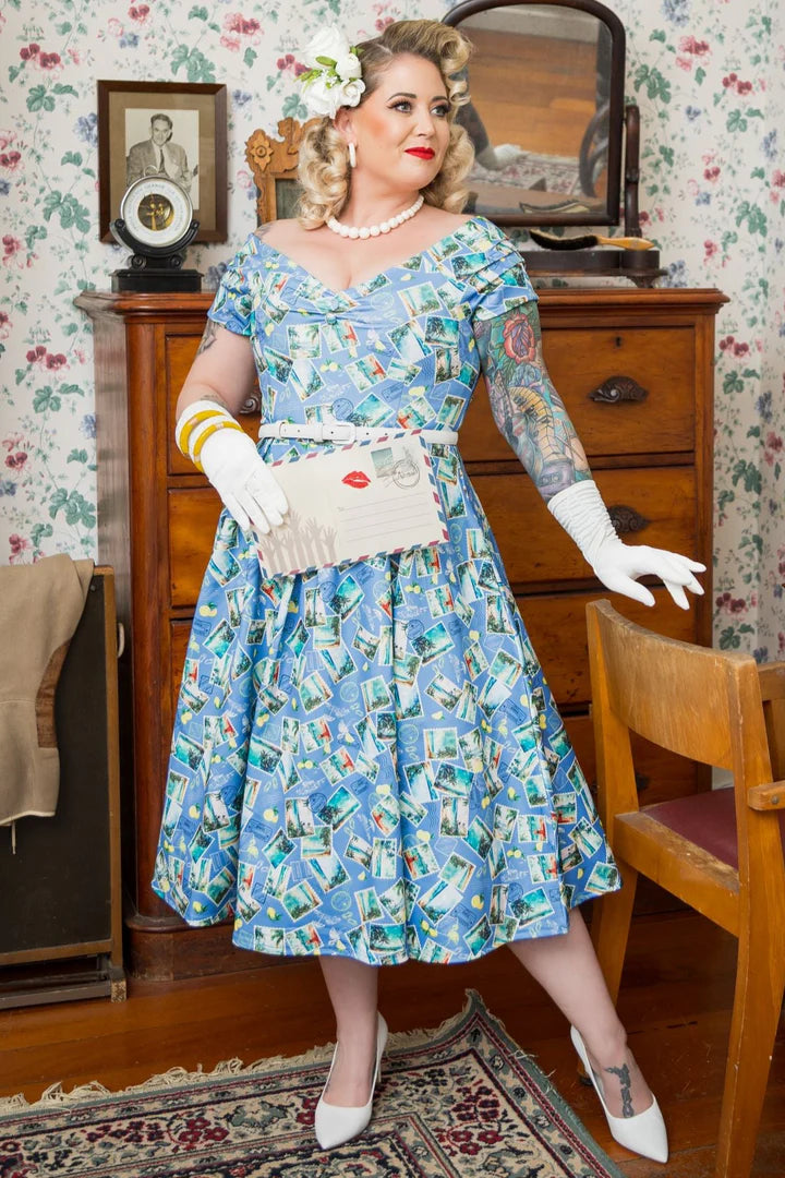Lily Stamp Swing Dress - Preorder for dispatch 12th of September