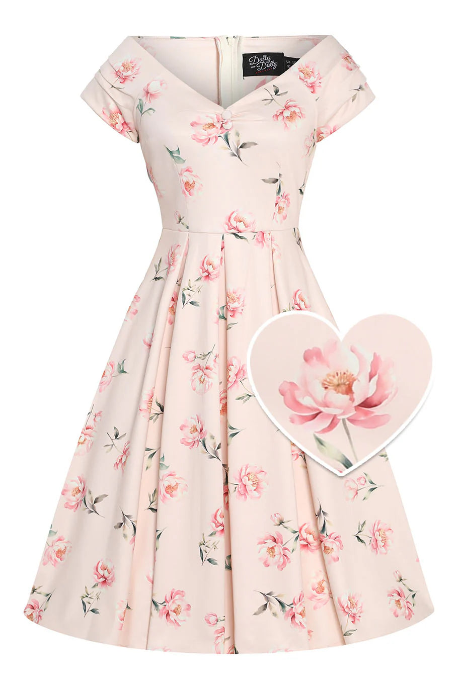 PREORDER - Lily Light Pink Peony Dress - Expected dispatch 6th of August