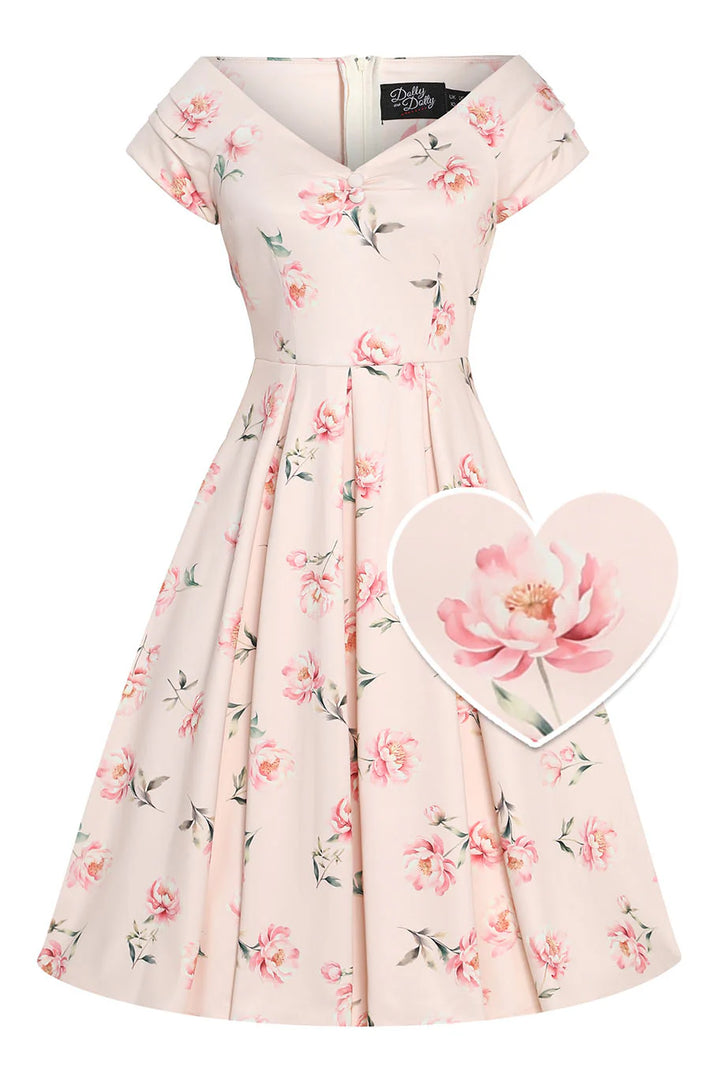 PREORDER - Lily Light Pink Peony Dress - Expected dispatch 6th of August