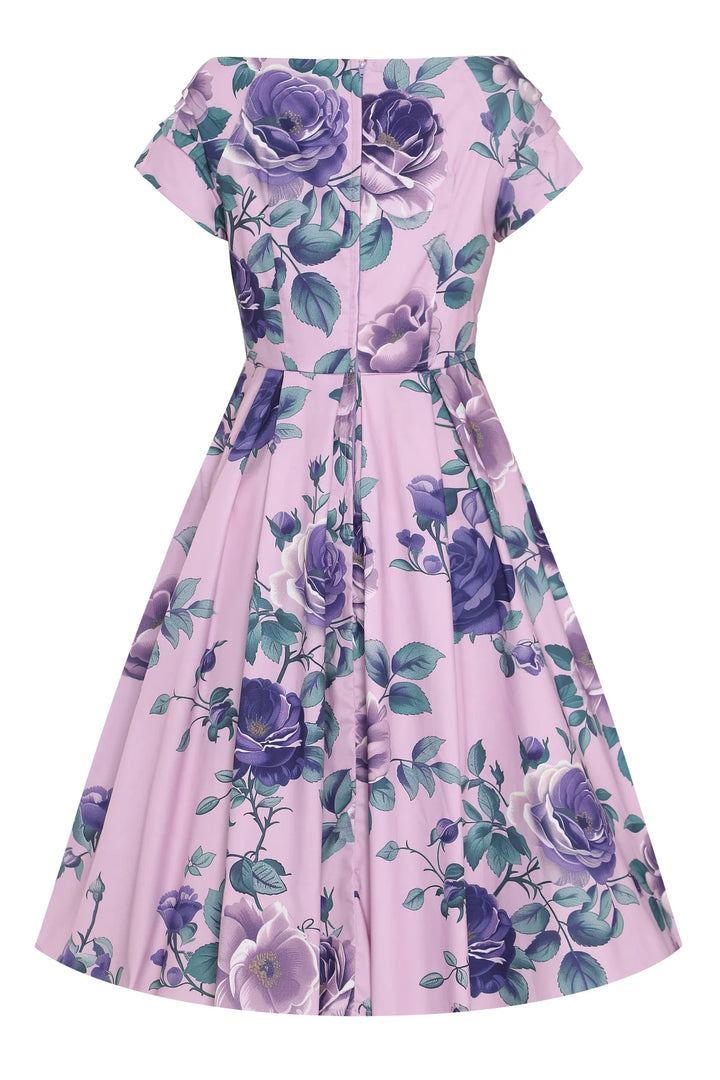 Lily Purple Floral Dress - Preorder for dispatch 16th September