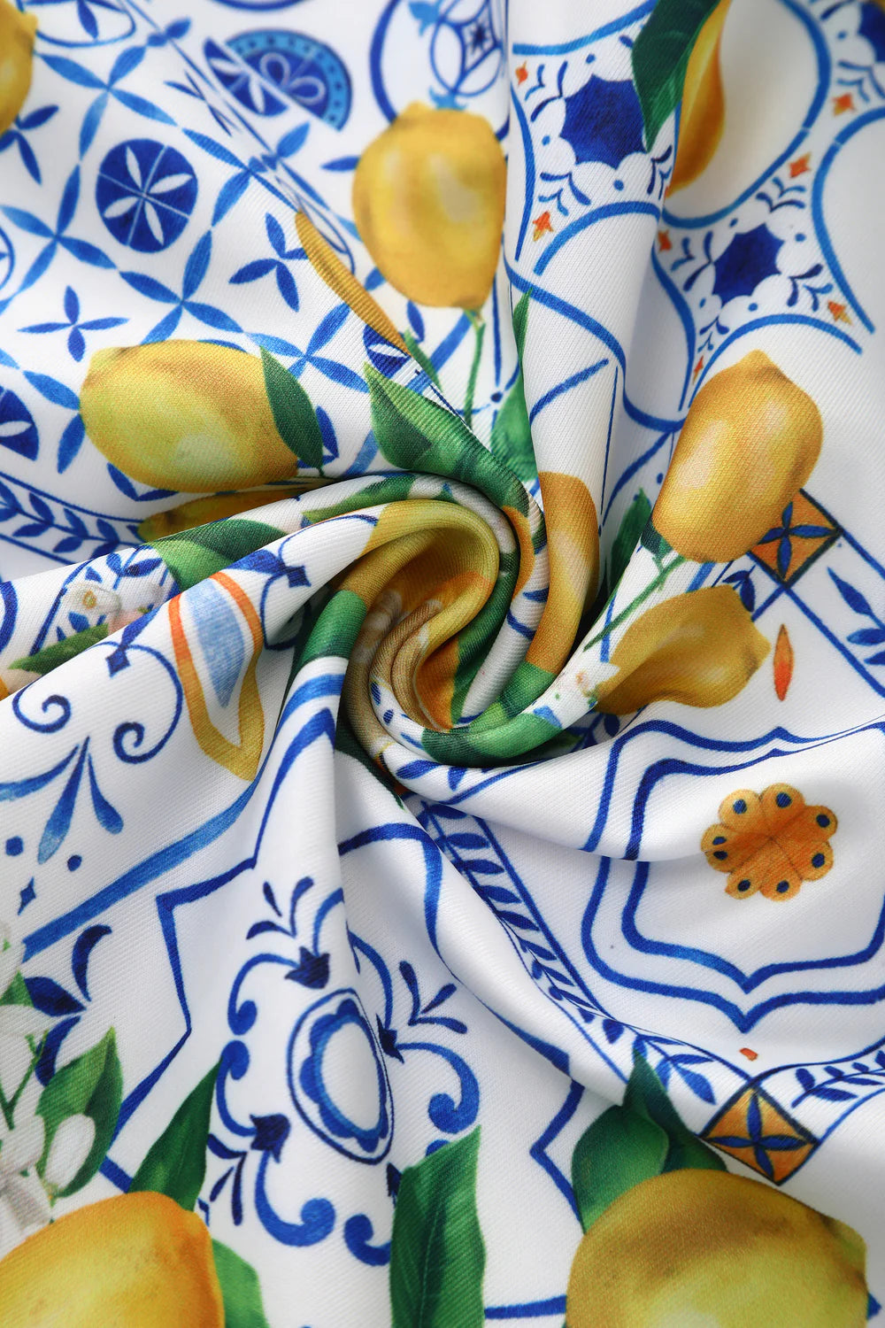 Lily Mediterranean Lemon Print Swing Dress - Preorder for dispatch 12th of September