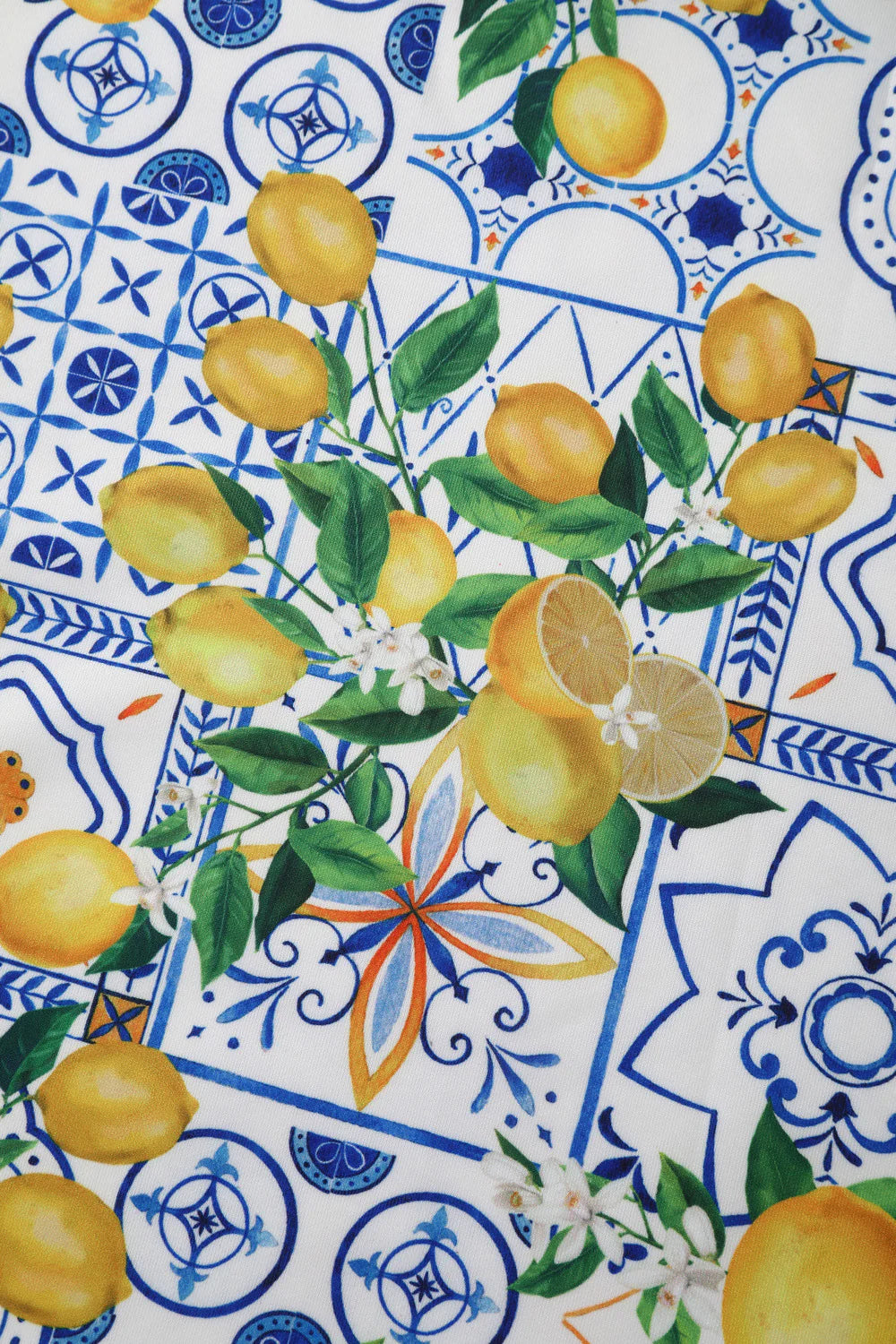 Lily Mediterranean Lemon Print Swing Dress - Preorder for dispatch 12th of September