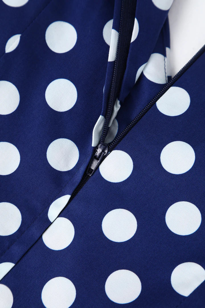PREORDER - Lily Navy White Polka Dot Dress - Expected dispatch 3rd of June