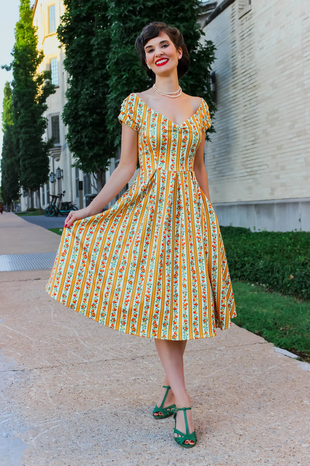 Lily Sicilian Orange Dress - Preorder for dispatch 16th September