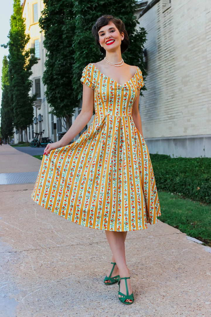 Lily Sicilian Orange Dress - Preorder for dispatch 16th September