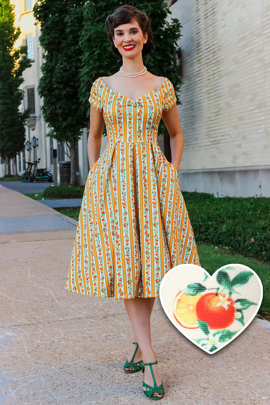 Lily Sicilian Orange Dress - Preorder for dispatch 16th September