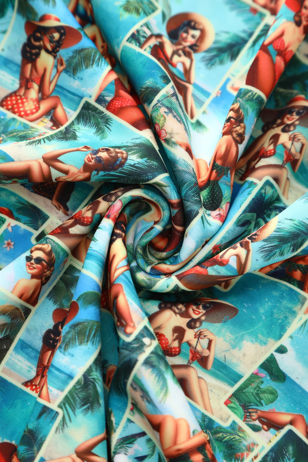 Lily Pinup Postcard Swing Dress - Preorder for dispatch 16th September