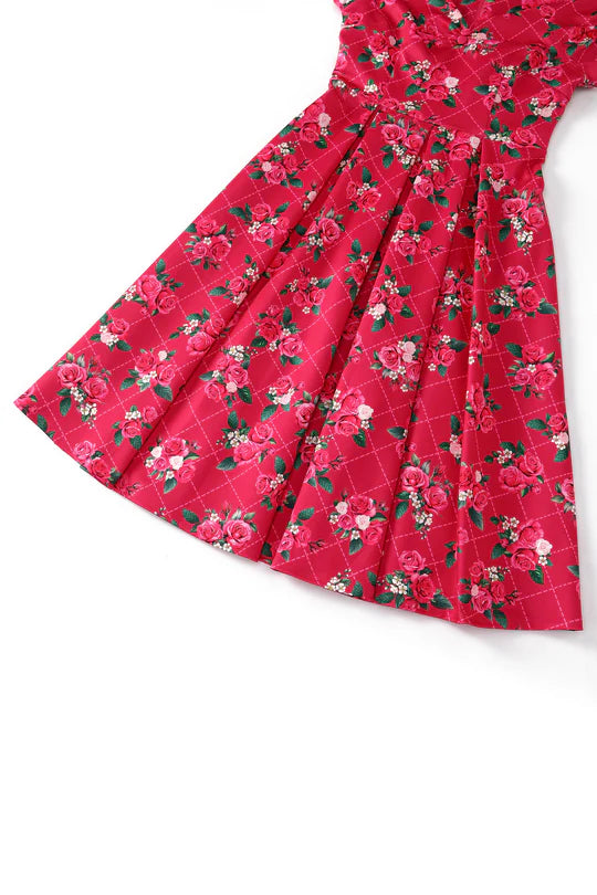 Lily Pink Rose Swing Dress - Preorder for dispatch 12th September