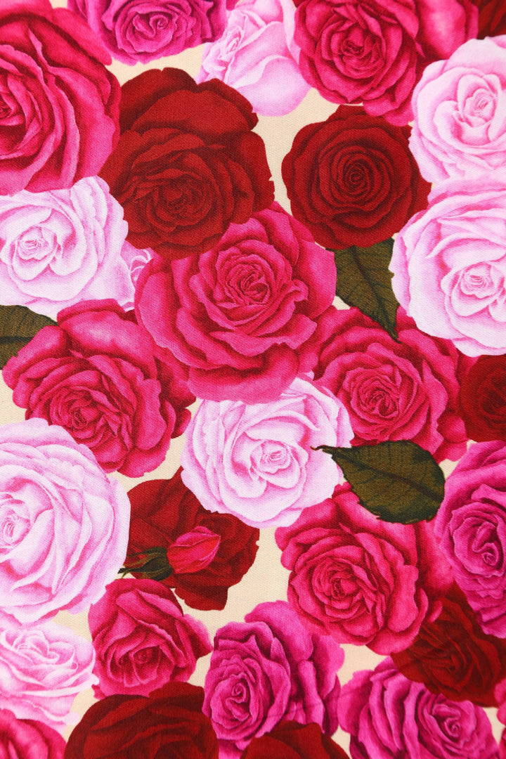 PREORDER - Lily Dress in Pink Rose Garden - Estimated dispatch 30th of October