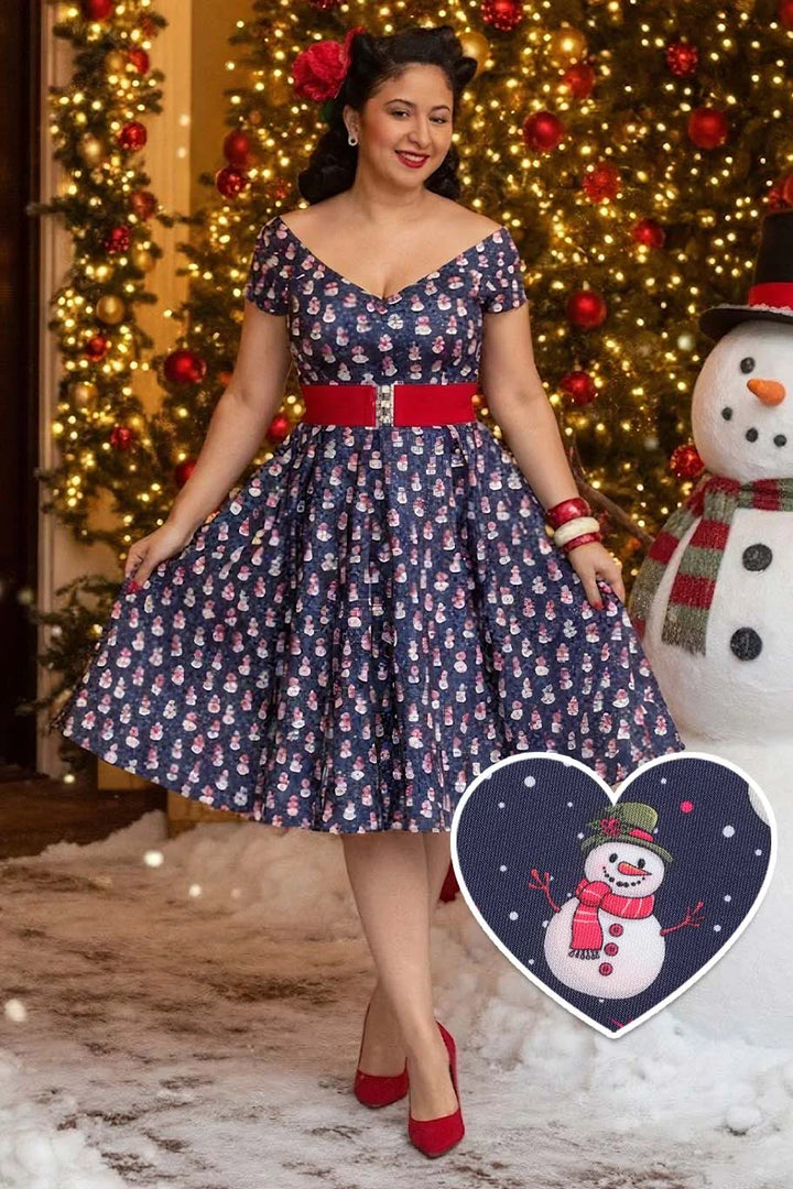 PREORDER - Lily Snowman Swing Dress - Estimated dispatch 3rd of November