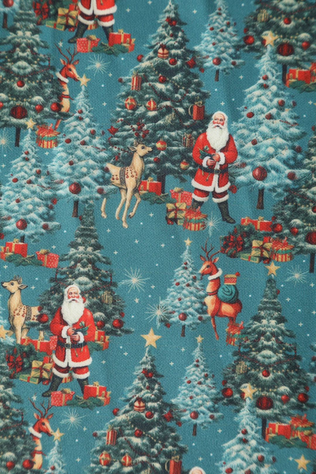 PREORDER - Lily Teal Santa Swing Dress - Estimated dispatch 30th of October