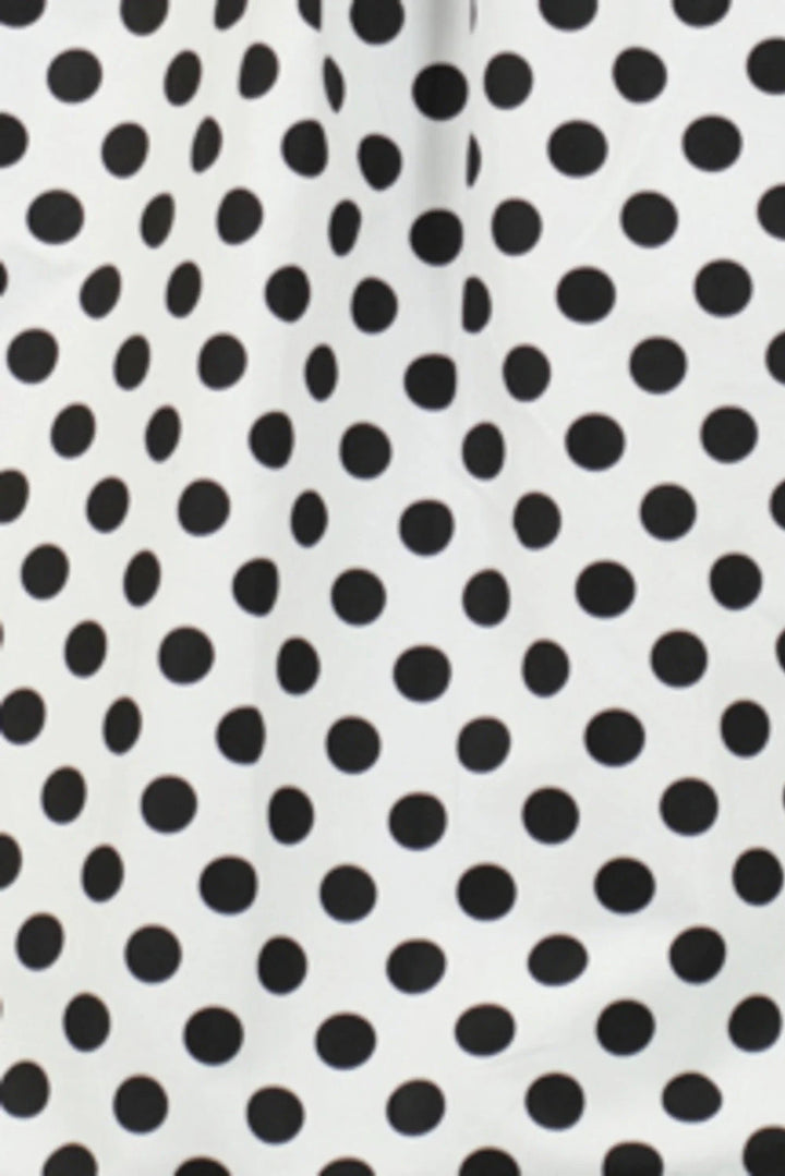 PREORDER - Lily Dress in White and Black Polka - Estimated dispatch 30th of October