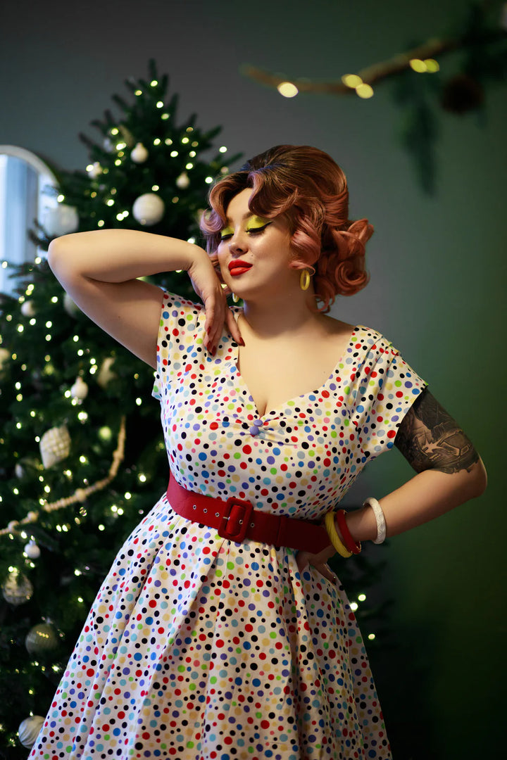 PREORDER - Lily Rainbow Polka Dress - Expected dispatch 9th October