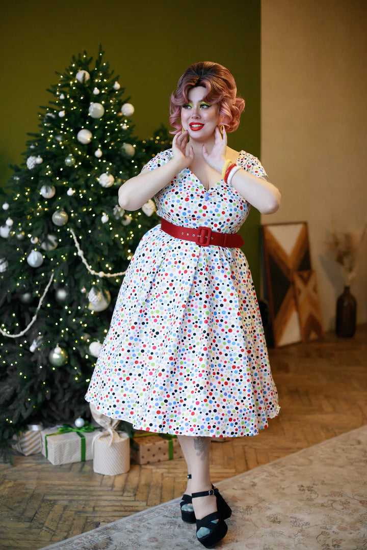 PREORDER - Lily Rainbow Polka Dress - Expected dispatch 9th October
