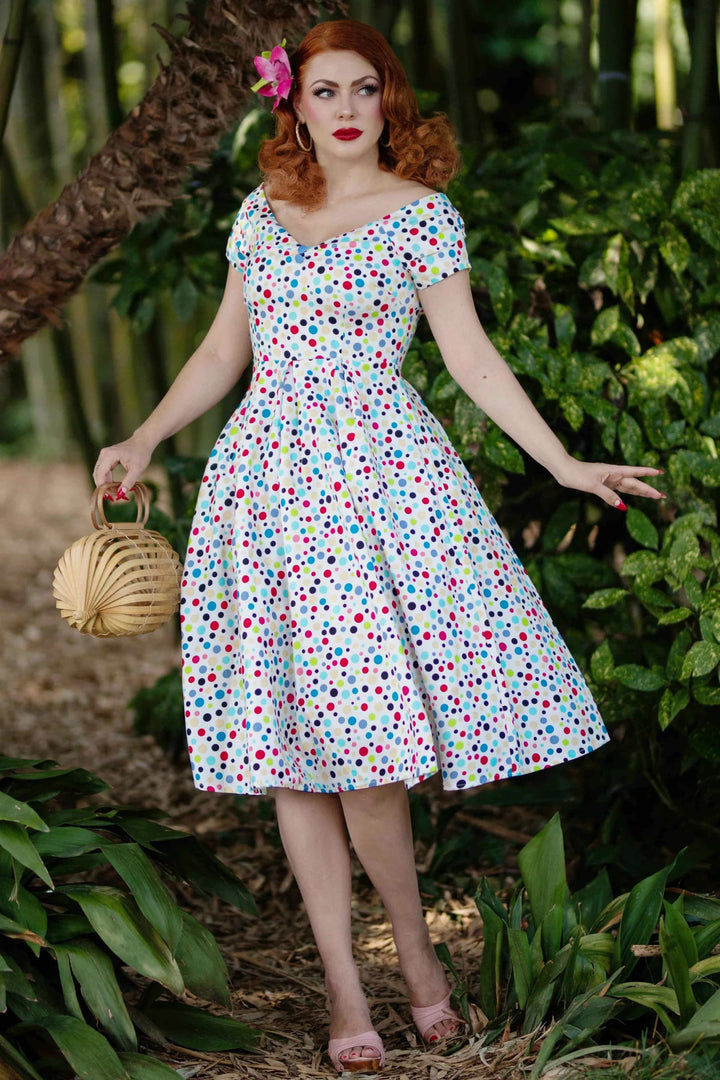 PREORDER - Lily Rainbow Polka Dress - Expected dispatch 9th October