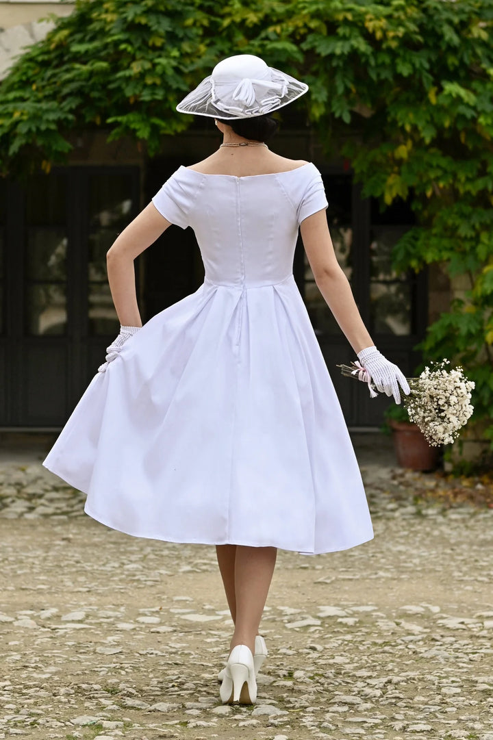 PREORDER - Lily White Swing Dress - Expected dispatch 15th of September