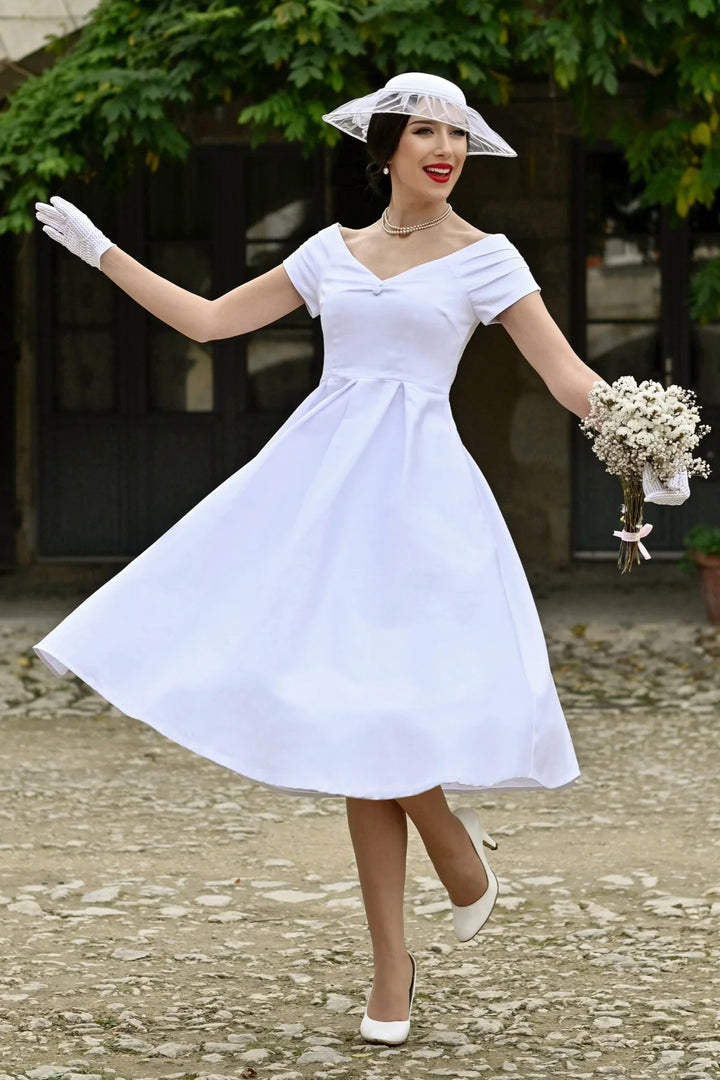 PREORDER - Lily White Swing Dress - Expected dispatch 15th of September