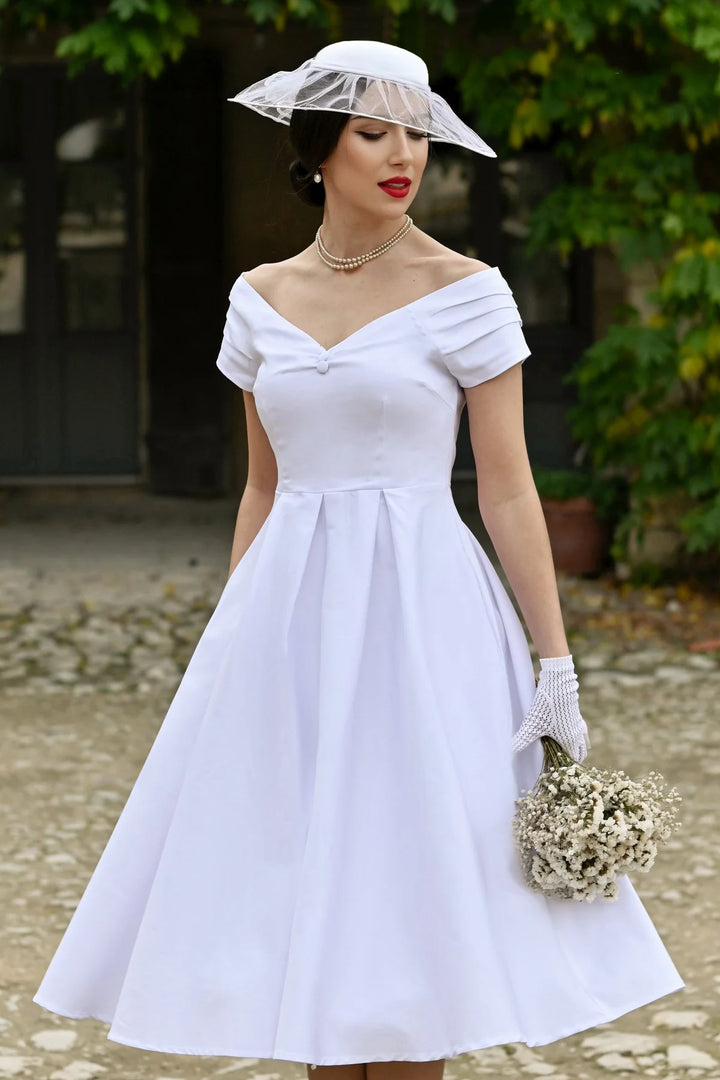 PREORDER - Lily White Swing Dress - Expected dispatch 15th of September
