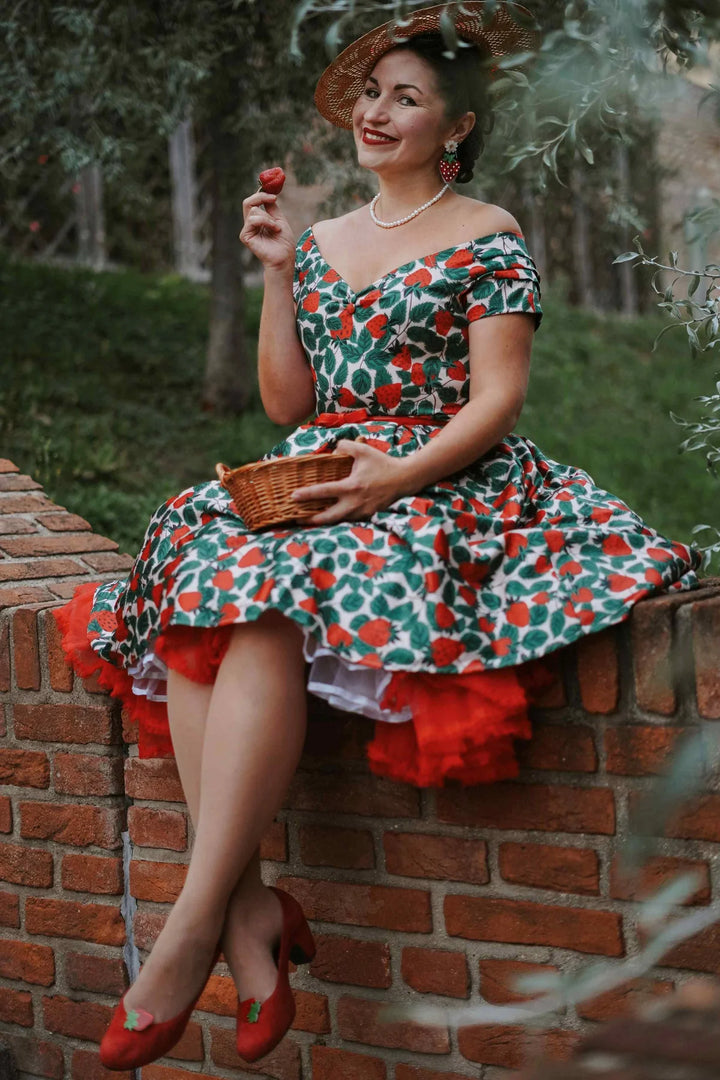 Lily Strawberry Farm Swing Dress - Preorder for dispatch 12th of September