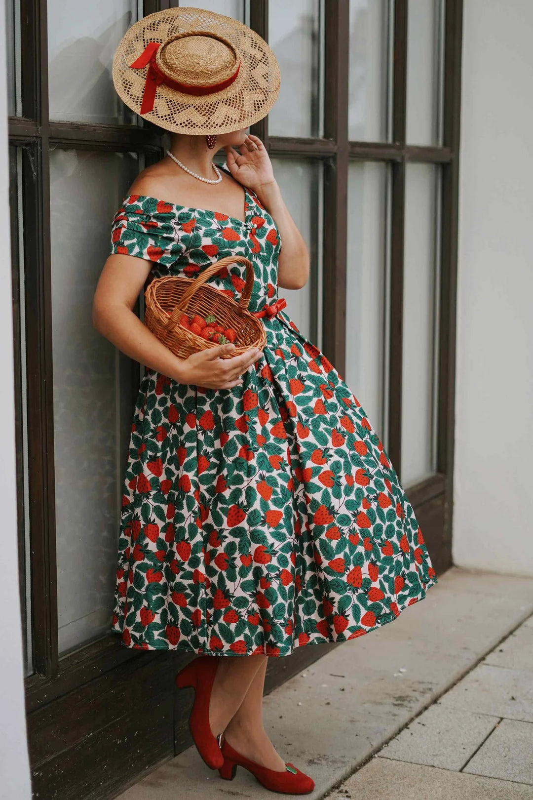 Lily Strawberry Farm Swing Dress - Preorder for dispatch 12th of September