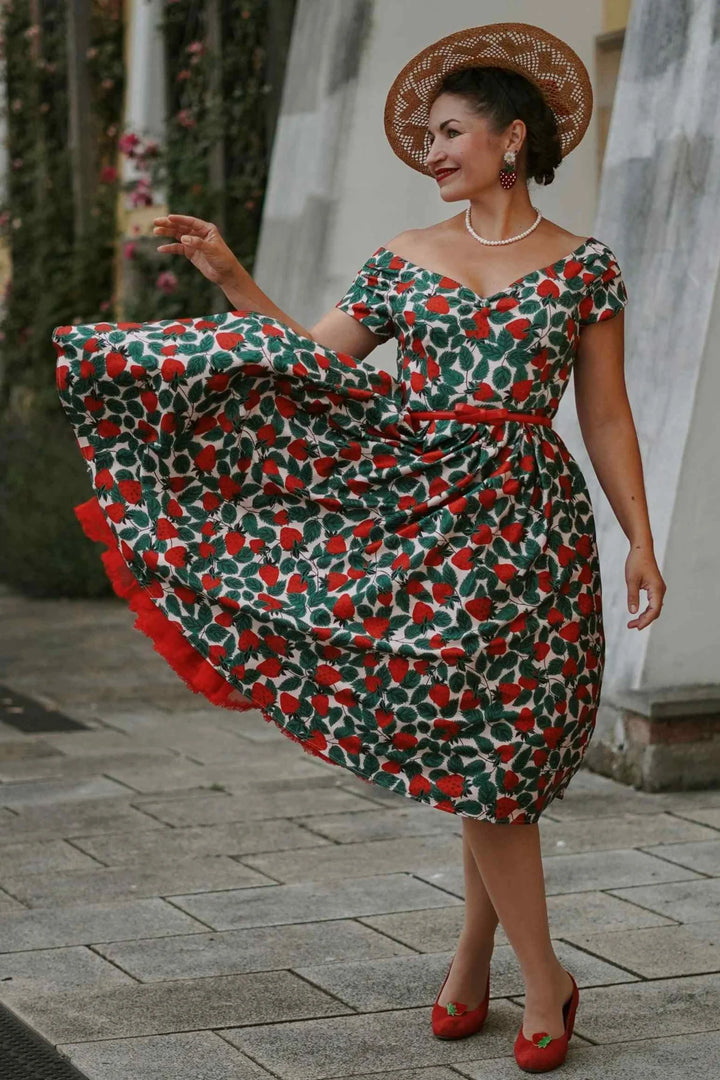 Lily Strawberry Farm Swing Dress - Preorder for dispatch 12th of September